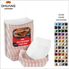 Mini Paper Food Boat Disposable Red and White Checkered Paper, Eco-friendly Food Tray Food Trays
