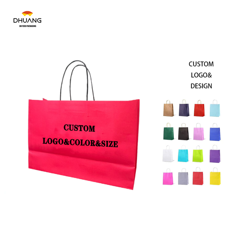 Custom Tote Bag Baked Tea Coffee Gift Bag High-grade Feel Suitable for Food Delivery Flexographic Printing Shopping Bags