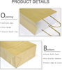 Bronzing Gold Logo Gift Bags Small Kraft Paper Matte Gold Finish Handles Recycled Materials Offset Printed Surface for Craft Use