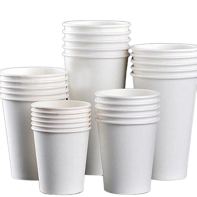 Customizable Pattern logo Printing Disposable Paper Coffee Cups in Various Sizes Cold or Hot Drink Paper Cups