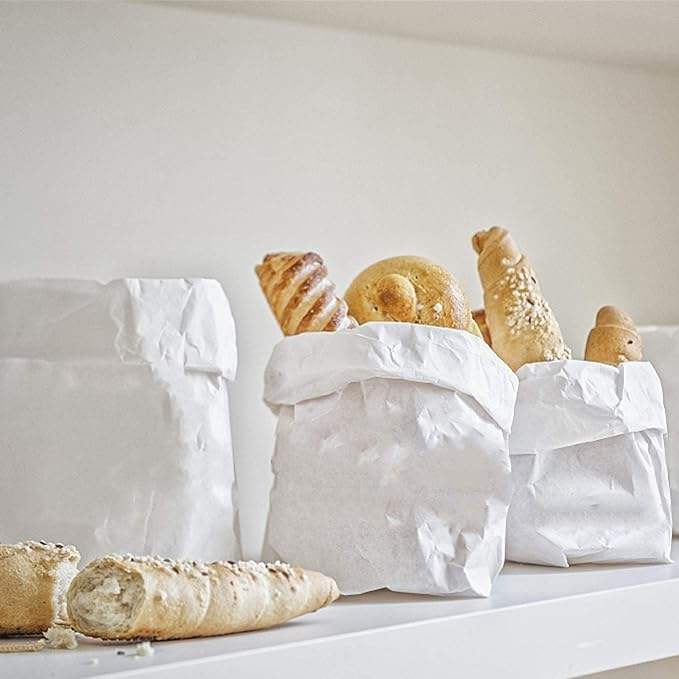 Small White Paper Bag Mini Wrapping Paper for Party Favors for Sandwiches Popcorn Snacks Cookies Bread Bags