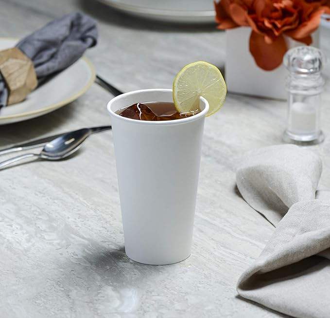 Disposable White Paper Cups for Eco-friendly Hot Beverages Available for Customization and Printing Coffee Cup