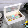 Cookie Box with Window for Paper Gifts Brown Bakery Cupcake Box