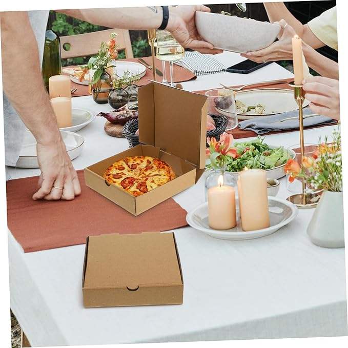 Brown Kraft Paper Box Party Gift Box Tray Container Takeout Container Custom Pizza Box