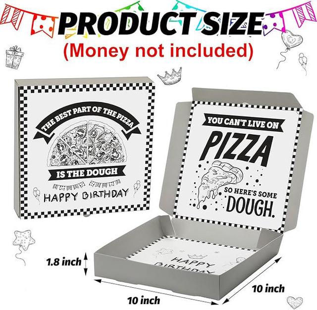 Cash Birthday Gift Fun Pizza Birthday Wedding Gift Box (without Money) (Classic)custom Pizza Boxs