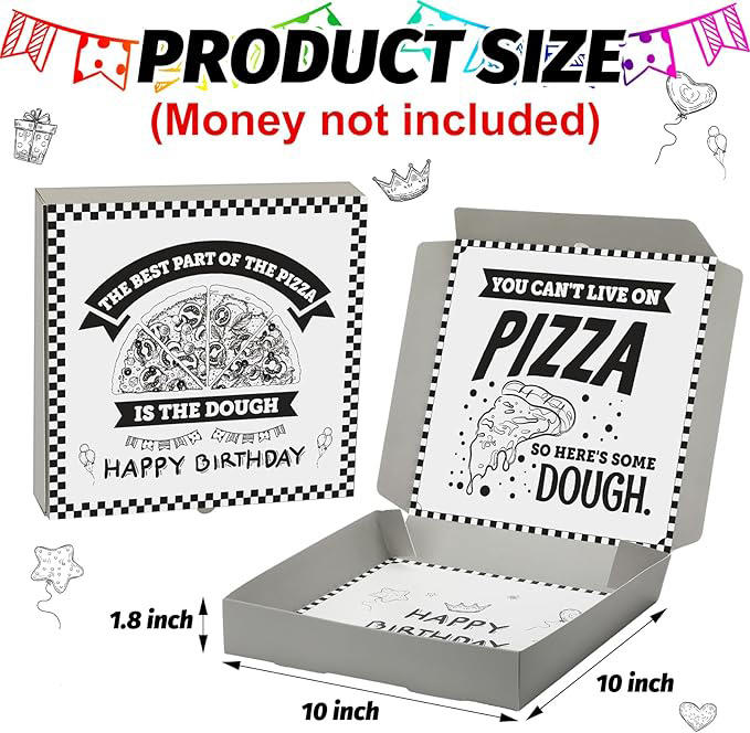 Cash Birthday Gift Fun Pizza Birthday Wedding Gift Box (without Money) (Classic)custom Pizza Boxs