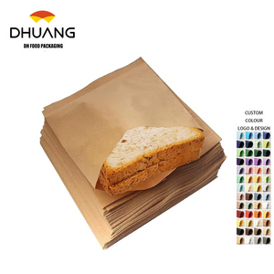 Sandwich Cookie Baking Bag - Suitable for Packaging Pastries Hamburgers Bagels and Toast Slices Custom Bread Bags