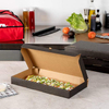 Disposable Takeaway Box Sturdy Corrugated Black Kraft Paper Pizza Box - Label Lock Custom Pizza Boxs