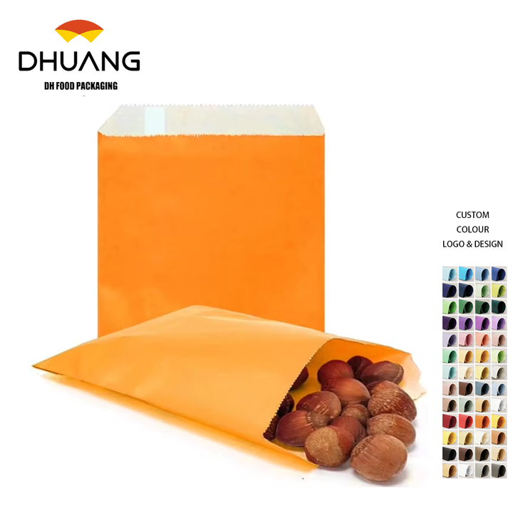 Customizable Size Genuine Leather Gift Bag Suitable for Food Packaging Applicable to Pizza Cookies Bread Oil-proof Paper Bag