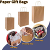 Brown Paper Gift Bag with Handle in Bulk Ideal for Shopping Birthdays Weddings Merchandise and Business Parties
