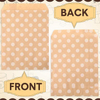 Candy Buffet Bag Brown Dot Striped for Sandwich Cookie Bag Party Supplies Custom Bread Bags