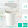 Paper Soup Container with Lid Disposable Food White Ice Cream Bowl Paper Food Storage Custom Paper Cups