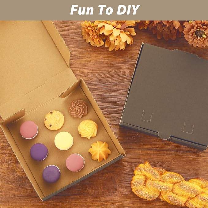 Mini Black Box - a Box Used for Food Delivery and Storage Pizza Cake Cookies Food Custom Pizza Box