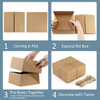 Premium 10-Pack Brown Kraft Paper Gift Boxes 2 Meters Hemp Rope Easy-to-Assemble Bridesmaid Proposal Christmas Gift Boxes Food