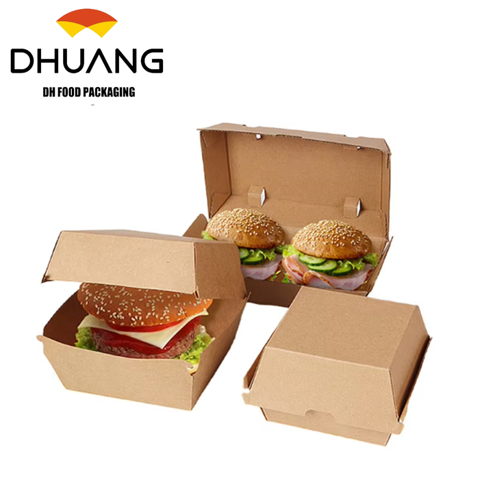 Restaurantware Disposable Turquoise Paper Hamburger Boxes Matte Finish Ripple Wall Technology Hinged Lid for Takeout Containers