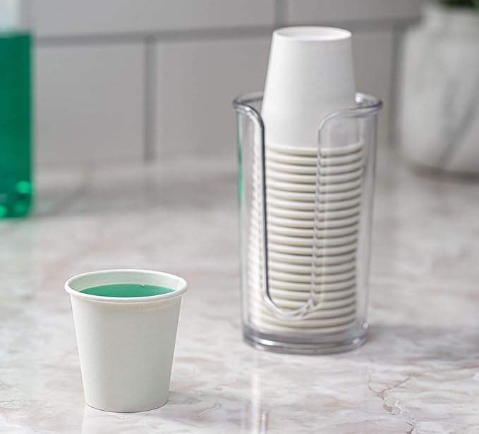 3oz White Disposable Eco-friendly Small Paper Cups Versatile Bathroom Gargle Cups Custom Paper Cup