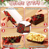 Christmas Paper Food Tray Plaid Light Nutcracker Snack Tray Disposable Nachos Hot Dog Party Supplies (Classic Plaid)