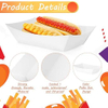 Food Trays Bulk Disposable Paper White Snacks Fast Food Carnival Holiday Party Gift Supplies Decoration (2LB)