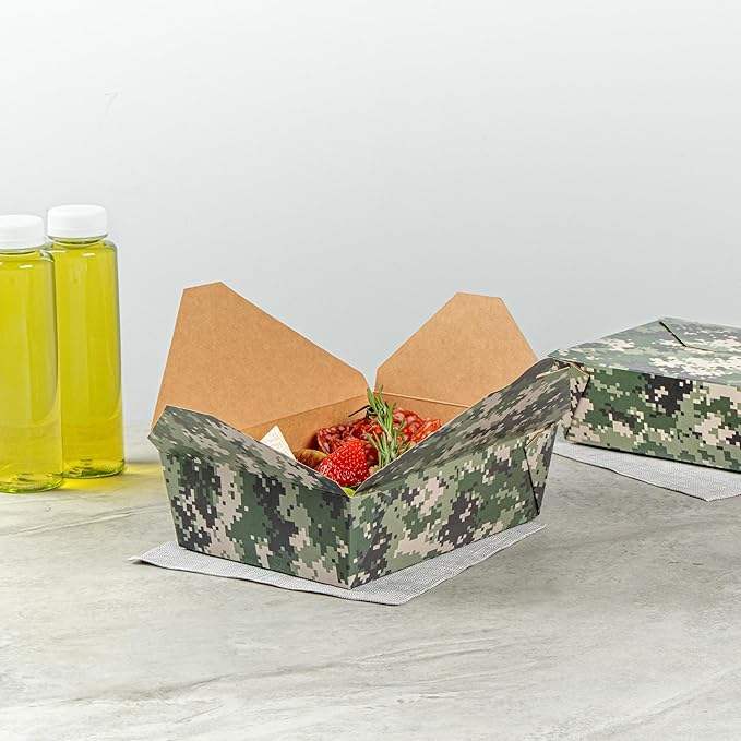 Durable Disposable Paper Boxes for Food for Take-out or Picnics Food Box
