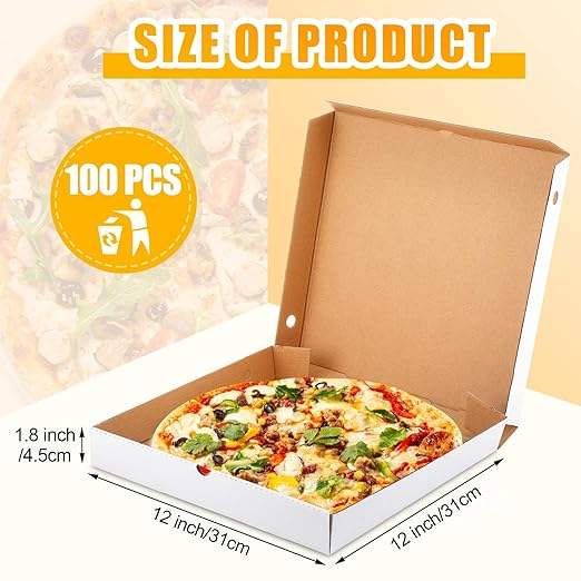 White Art Paper Pizza Boxes Salad Bowls Customizable Cardboard for Homemade Pizzas Candles Crafts Gifts Embossed Handling