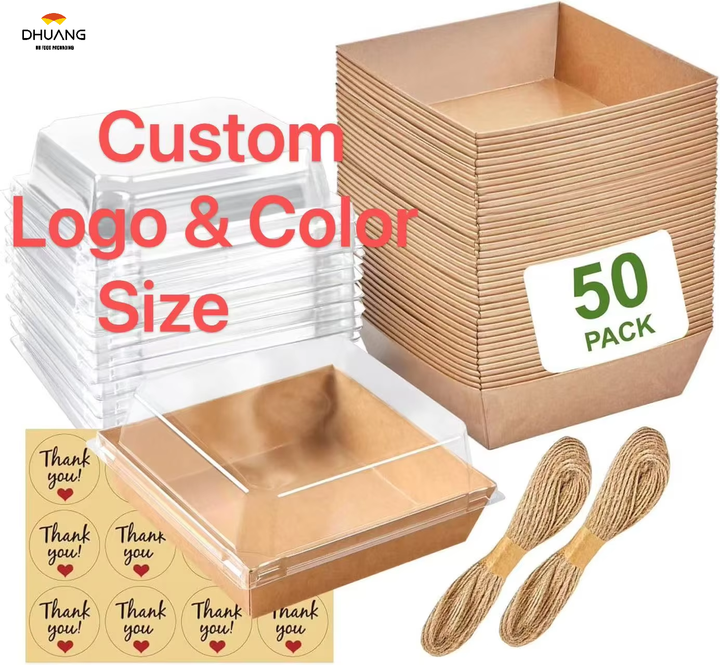 Small Cooked Food Container Eco-friendly Food Container with clear Lid