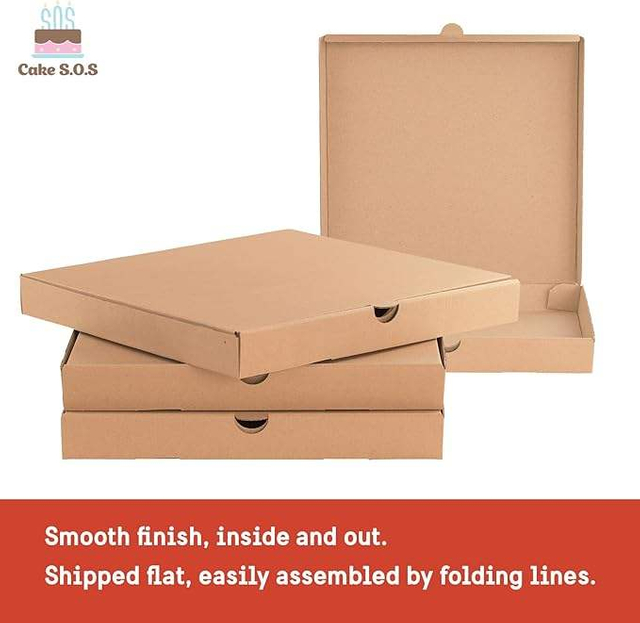 Cowhide Corrugated Cardboard Takeaway Pizza Box for Cokkies Cakes Pizza Custom Pizza Boxs