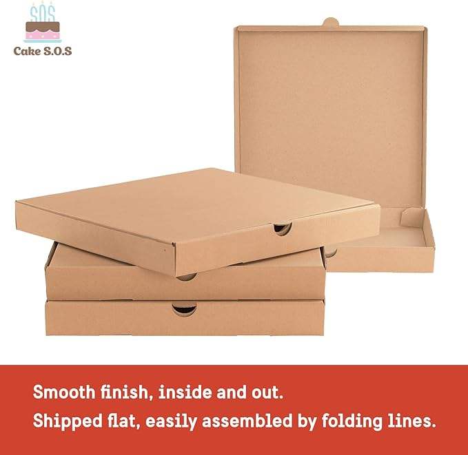 Cowhide Corrugated Cardboard Takeaway Pizza Box for Cokkies Cakes Pizza Custom Pizza Boxs