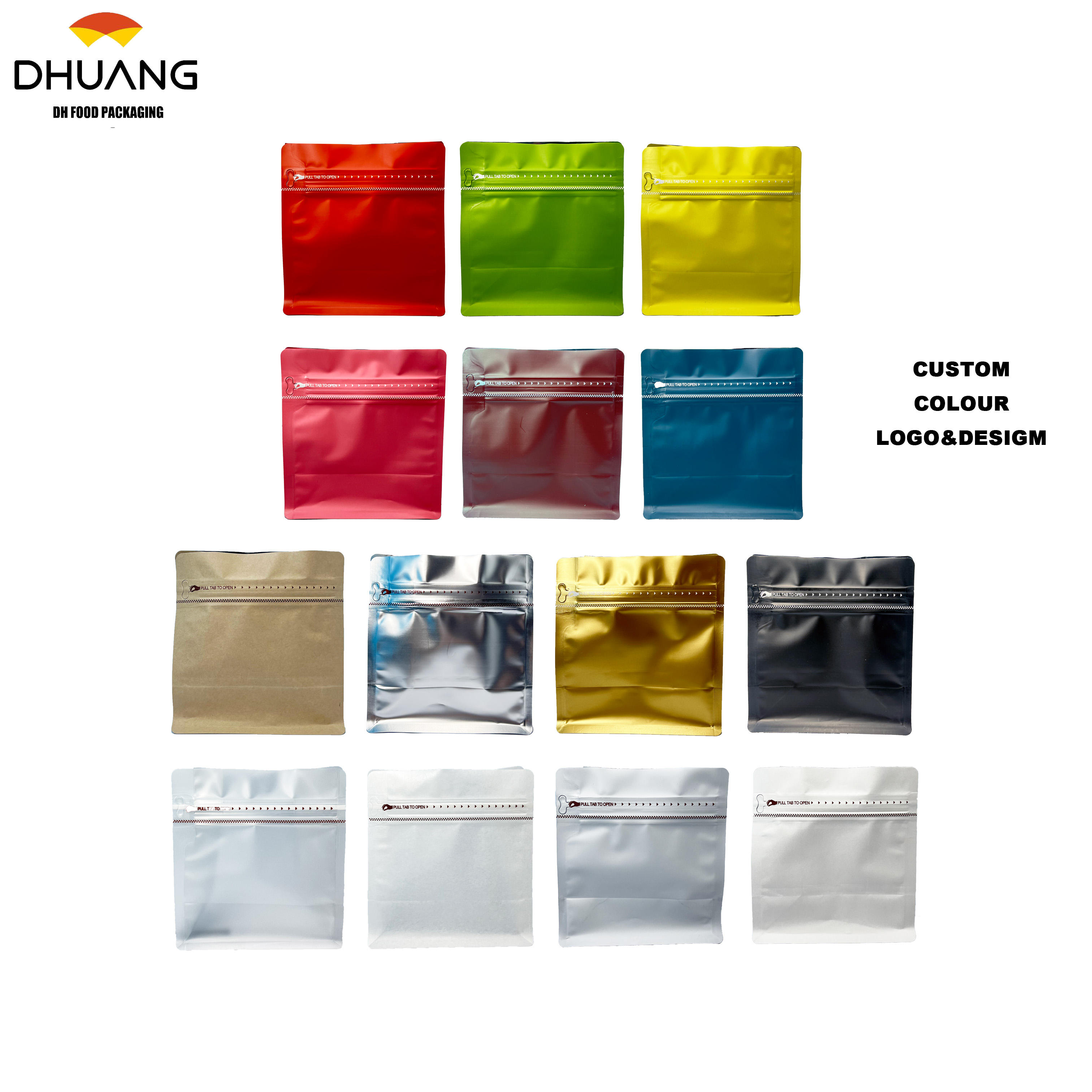 Packaged and Preserved Candies Cookies Coffee Beans Custom-pattern Food-grade Moisture-proof Colored sealed Bags Coffee Bags