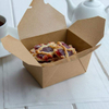 Box - Label Lock Closed Heat Resistant Kraft Paper Disposable Lunch Box Is Oil Resistant to Hot and Cold Foods Food Box