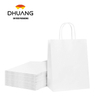 White Kraft Paper Bags with Handle for Birthdays Parties Retail and Gift Packaging Measuring for Candy Storage Shopping Bag