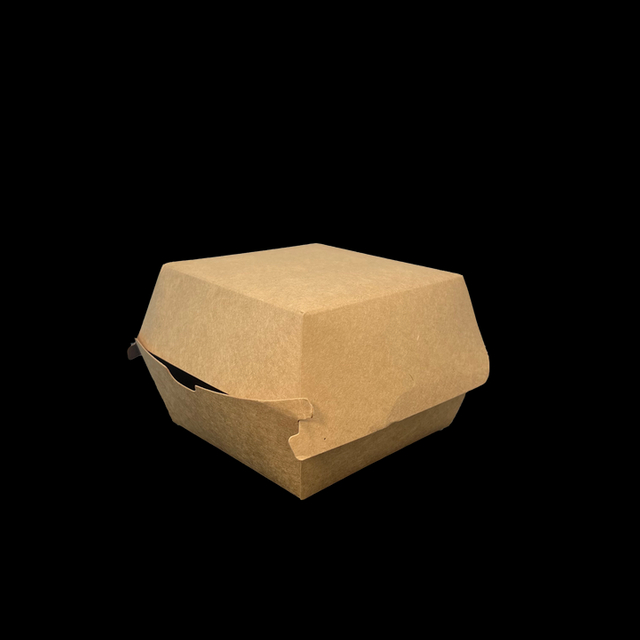 Cellophane Baking Packaging Box for Takeout Hamburgers Laminated Anti-oil and Non-foldable Burger Box