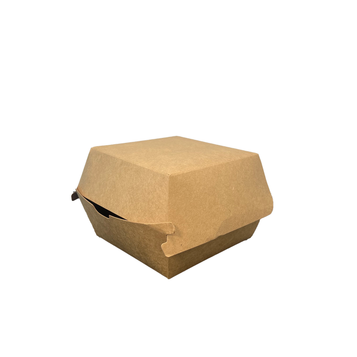 Cellophane Baking Packaging Box for Takeout Hamburgers Laminated Anti-oil and Non-foldable Burger Box