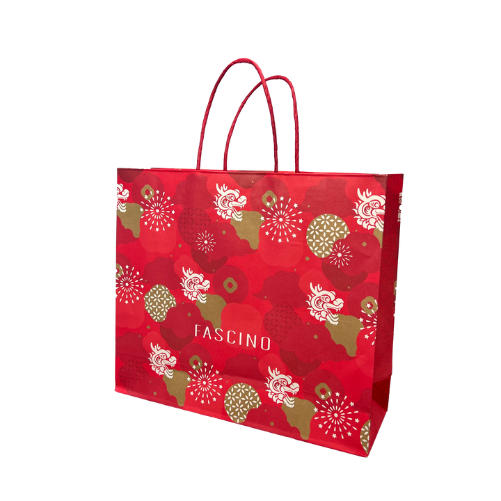 Customizable Pattern logo Bags with Handles Gift Paper Bags for Wholesale and Retail Sale in Restaurants Shopping Bag