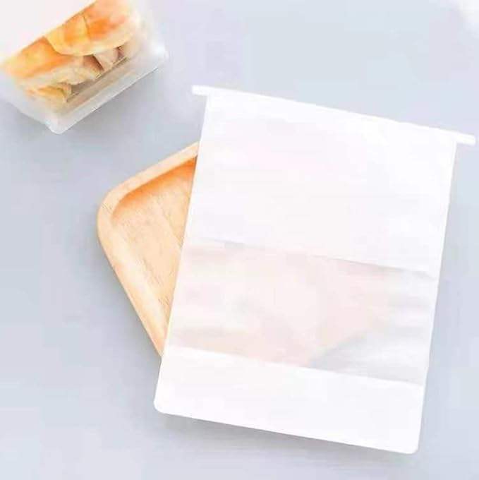 Customized Bread and Toast Bags with windows Paper Bags with Labels and Locks Crackers Coffee Beans CUSTOM Bread Bags