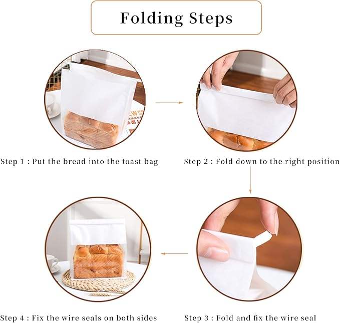 Customized Bread and Toast Bags with windows Paper Bags with Labels and Locks Crackers Coffee Beans CUSTOM Bread Bags