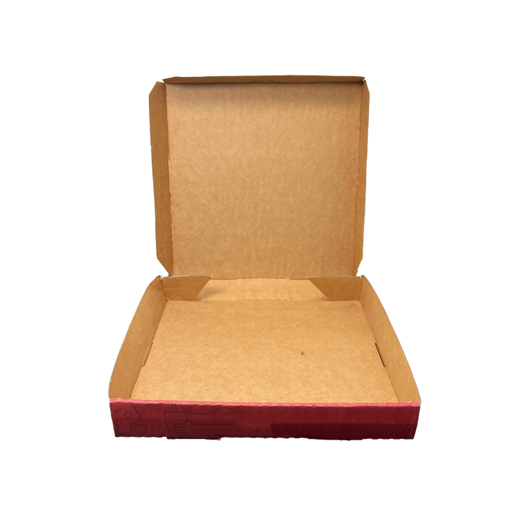 Safe Cardboard Corrugated Kraft Paper for square Pizza Shop Baking Restaurant Party Custom Pizza Box