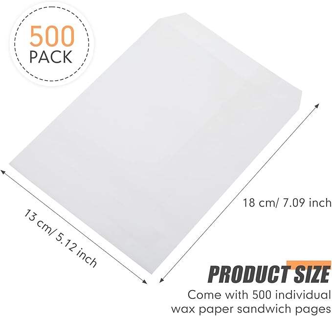 500 Greaseproof Paper Bags Cookie Paper Bag for Bread Candy Chocolate CUSTOM BREAD BAGS