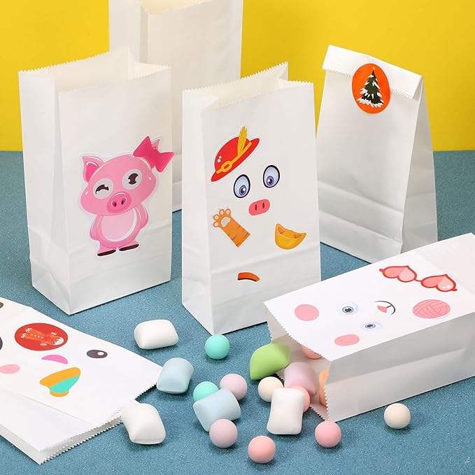Mini Paper Bags Christmas Wedding Brown Paper Lunch Bag Gift Food Store Candy Biscuit Sandwich Popcorn Bread Custom Bread Bags