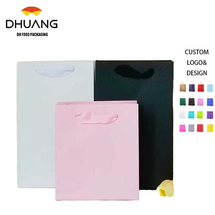 High Quality Biodegradable Eco-Customized Paper Bags for Food Storage Apparel Packaging Gift Wrapping Durable Plastic Variants