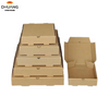 Printed Logo Greaseproof Recyclable Kraft Paper Budget-Friendly Takeout Packaging for Small Businesses Custom Pizza Boxes