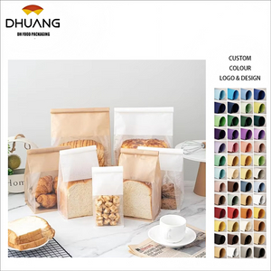 Customizable LOGO with Window Accessory Bag for Storing and Packing Homemade Bread in Bakery Bread Bags