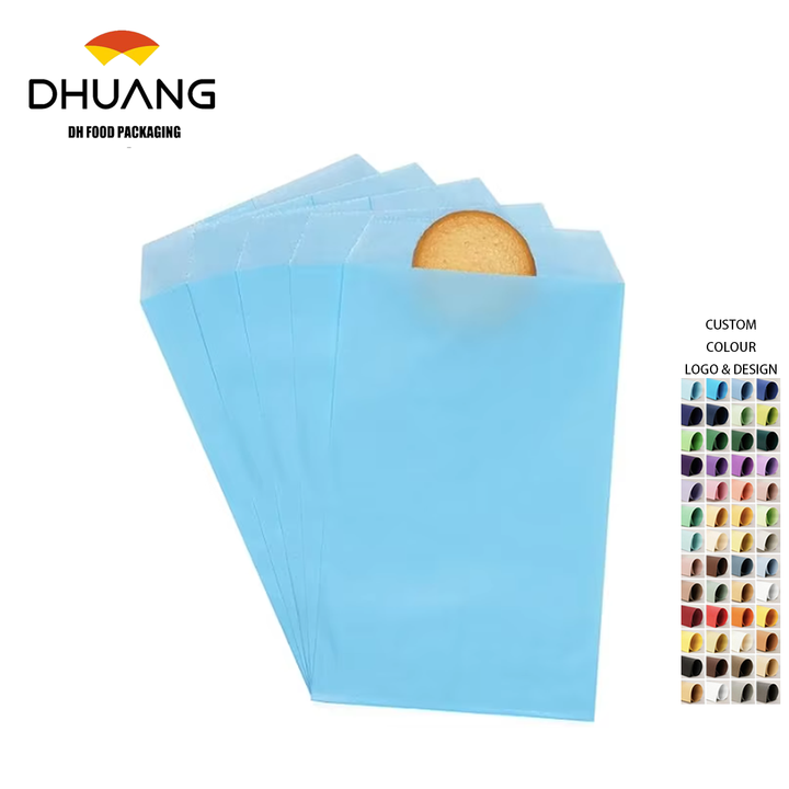 Customized Size Kraft Paper Bags Used for Packaging Food Bread Pizza Hamburgers Biscuits Etc Oil-proof Paper Bag