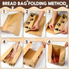 120 Large Bread Bags with Window 120 Sealable Sticker Clawed Yeast Paper Bread Bags for Baked Goods Custom Bread Bags