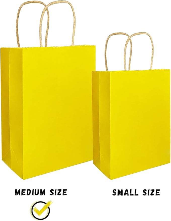 Bulk Medium Paper Bags with Handles 16 Different Senior Colors for Multiple Uses Custom Logo for Clothing Shopping Bag