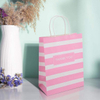 Recyclable Pink Kraft Paper Bag Custom Logo Gift Bag for Business Boutiques Parties and Weddings for Promotion Shopping Bag