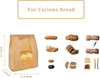 Brown Bread Bag with Window Breads Pastries Cookies Sweets with Labels and Stickers Custom Bread Bags
