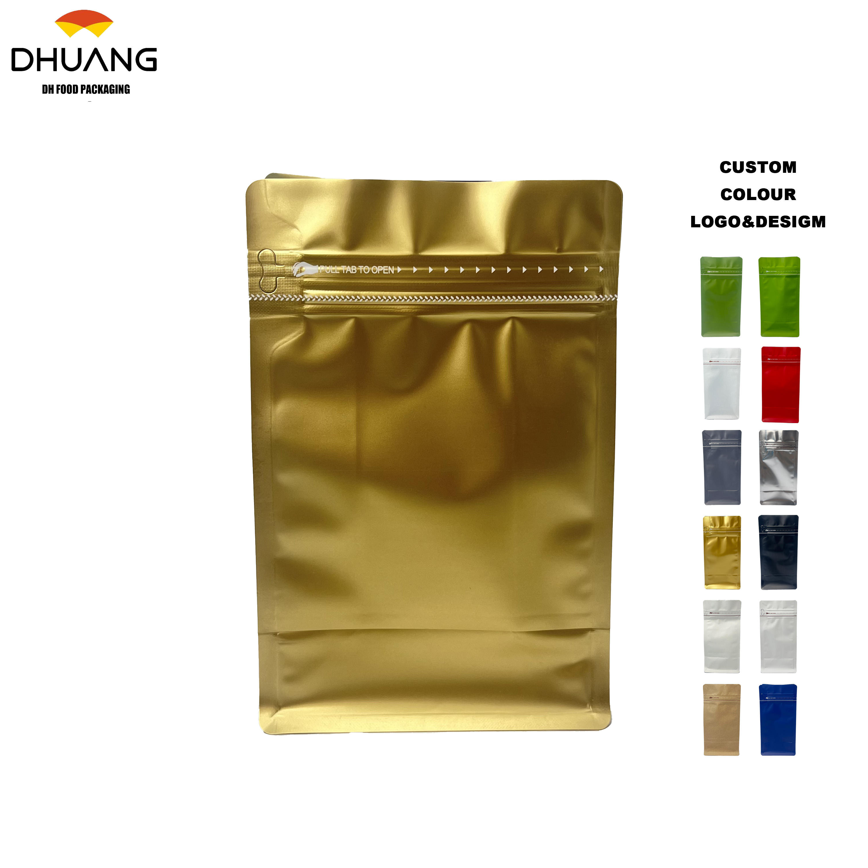 Customized Printing Storage for Coffee Beans Reusable Zipper Bags Food-grade Waterproof and Moisture-proof Coffee Bags