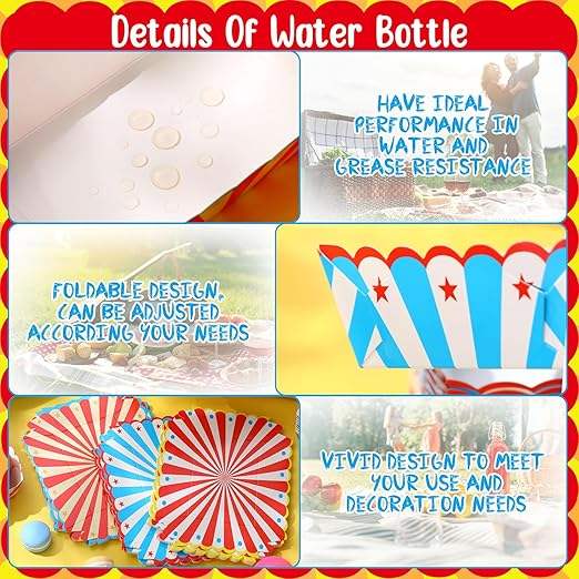 Disposable Paper Food Boat Party Supplies for a Carnival - Soft Snacks Hot Dogs in Insulated Containers Food Trays