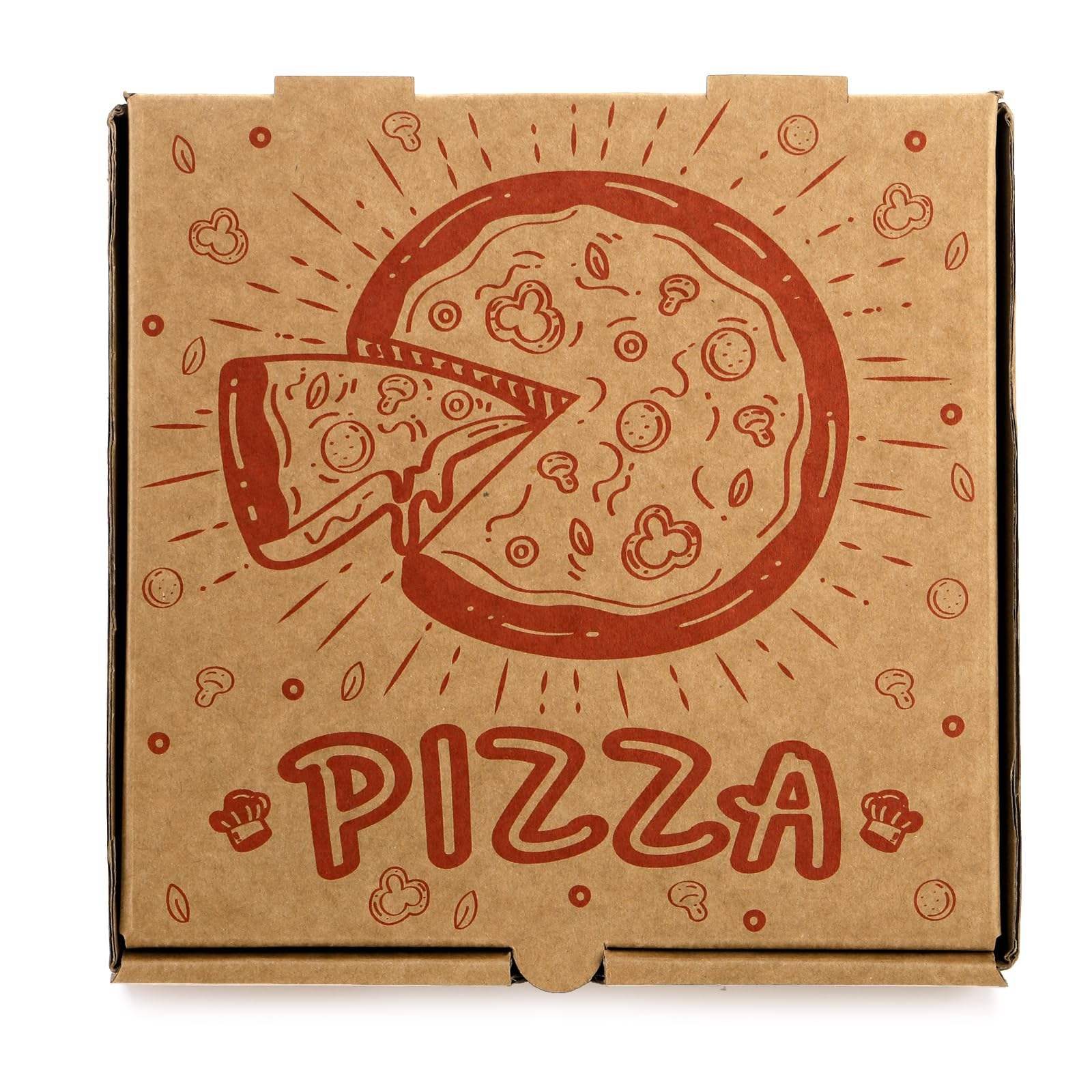 Small Kraft Paper Pizza Boxes for Food Delivery and Takeaway Packaging for Wedding Parties and Cookie Cake Custom Pizza Boxs