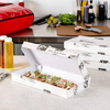 Flatbread Takeaway Box Sturdy Disposable Corrugated Pizza Box - Label Lock System Newsprint and White Paper Custom Pizza Boxs